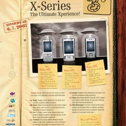 Teaserkampagne für die 3 X-Series Mobiltelefone