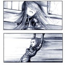Storyboard Musikvideo, Bleistift