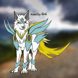 Raiju, lightning dog from japanese mythology