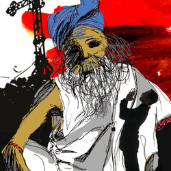 Buchgestaltung (Text und Illustration) zu Jorges Luis Borges-Blaue Tiger