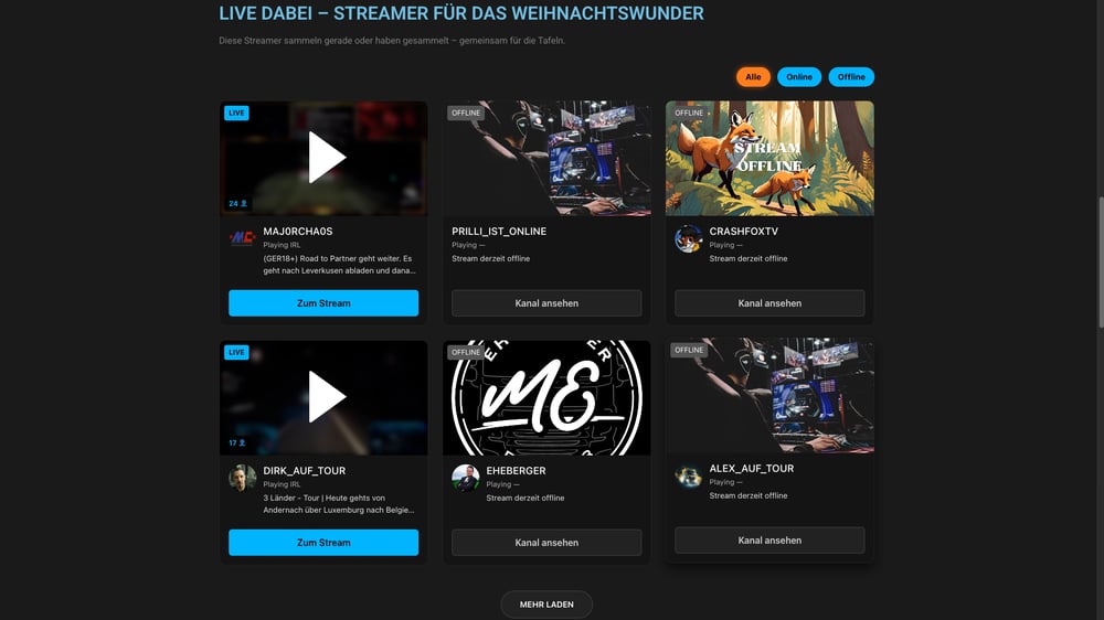 Streamercards Plugin – Live- und Offline-Übersicht für Twitch-Streams