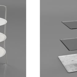 Etagere (Beim linken Modell kann im Griff eine Gravur hinzugefügt werden.)
