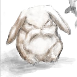 Hase analog, digital koloriert