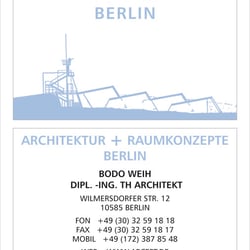 Visitenkarte B. Weih , Architekt