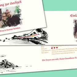 persönlich illustrierte Hochzeitseinladung