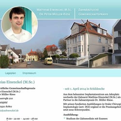 Web-Visitenkarte für Zahnarztpraxis