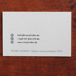 Visitenkarte Romy Linden