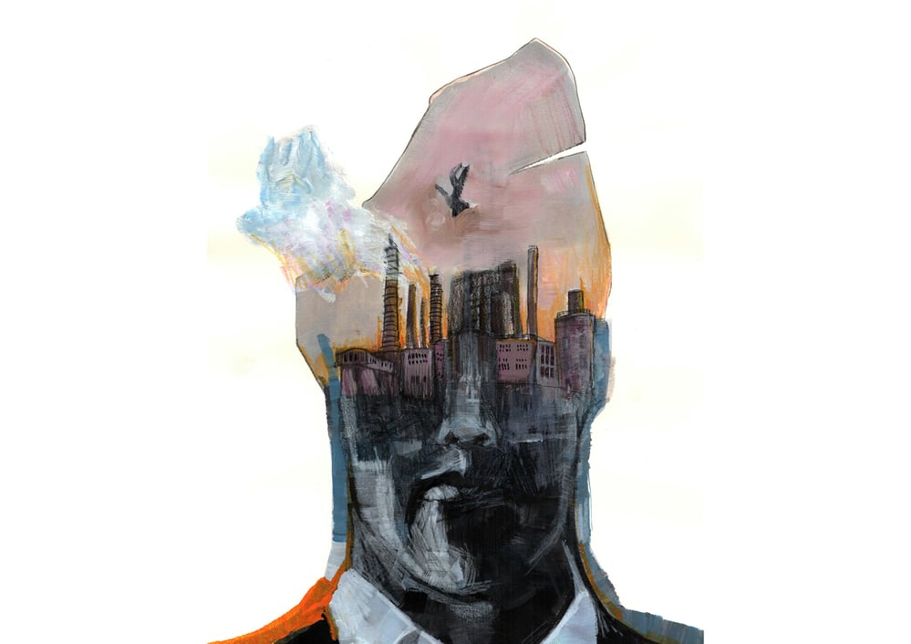 freie Illustration „Burning Man“