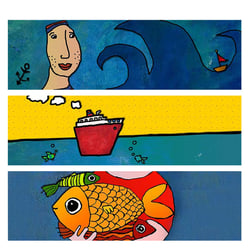 Illustration-Set für RügenHerz I Bergen auf Insel Rügen