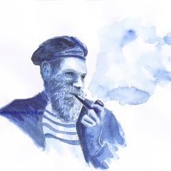 Maritime Illustration für Papeterie