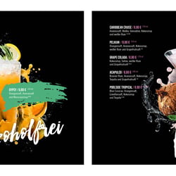Cocktail-Getränkekarte – Gestaltung und Composings