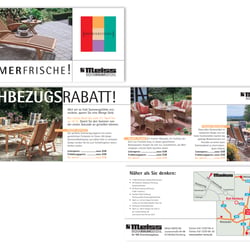 Meiss Wohnraumgefühl, Layout eines Aktionsflyers, 4-seitig