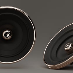 // 3D // Lautsprecher Gold