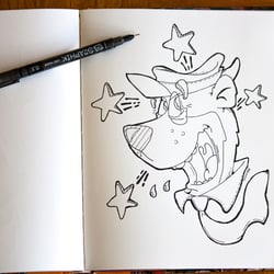 Skotchy Bear: Original Sketch