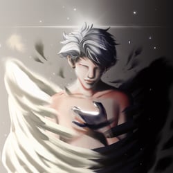 „Lucifer“ – digitale Illustration  Diese ausgearbeitete Darstellung interpretiert den gefallenen Engel als ambivalente Figur zw