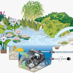 Funktionsweise von Pumpen, Filter und Zubehör für Gartenteiche