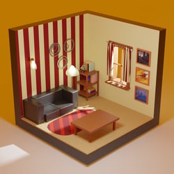 Low Poly Room02