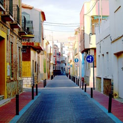 verlassene spanische Strasse