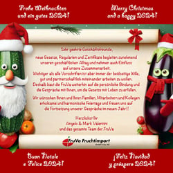 Weihnachtsgruß eines Obst+Gemüse-Importeurs – animiertes Gif für den E-Mail-Versand