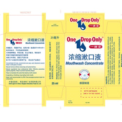 Reinzeichnung für chinesische Verpackung Mundwasser One Drop Only