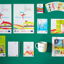 Projekt für Kinder-Telemedizin, Druckmaterialien und Werbegadgets