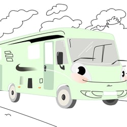 Werbung für Camping Vans