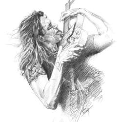 Steve Vai | Grafit auf Papier