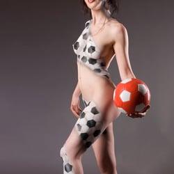 Fußball Bodypainting
