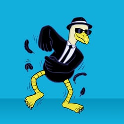Illustration – tanzender Vogel