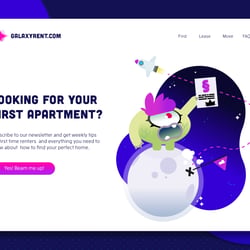 Landing Page Alien Sketch