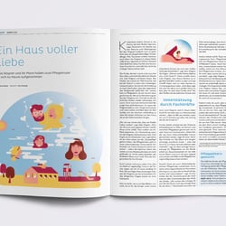 Illustrationen für das evangelische Elternmagazin „Zehn14“ zum Thema „Pflegeeltern“