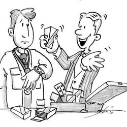 Illustration aus einem Buch über Verkaufsstrategien