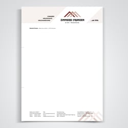 Briefpapier Zimmerei