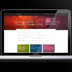 webdesign website of new media agency mecca.de