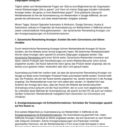 Automatisierung von Werbemitteln in Google AdWords: Wie sprechen Sie Ihre Zielgruppen richtig an? (Blogpost)
