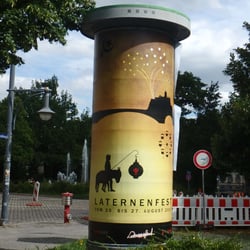 Litfaßsäulen Laternenfest Halle 2017