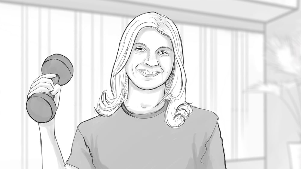 Mrs.Sporty – Auszug Storyboard für Werbespot.