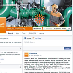 Facebook Auftritt von Currenta