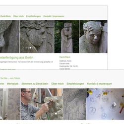 www.denkstein-grabmale.de – Webseite für den Bildhauer und Steinmetz Matthias Heinz.