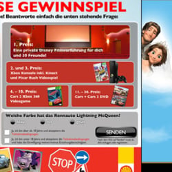 Webspecials, zum Beispiel für Cars 2, Rapunzel, Die Muppets
