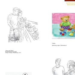 Illustrationen Comic, Tablet und Handzeichnung