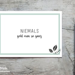 Trauerdoppelkarte »Niemals geht man so ganz«