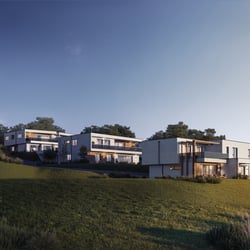 Außenvisualisierung einer Wohnoase „Panorama“ in Gleisdorf.