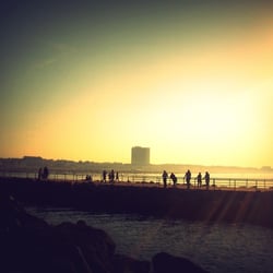reges treiben an der Mole in Warnemünde…