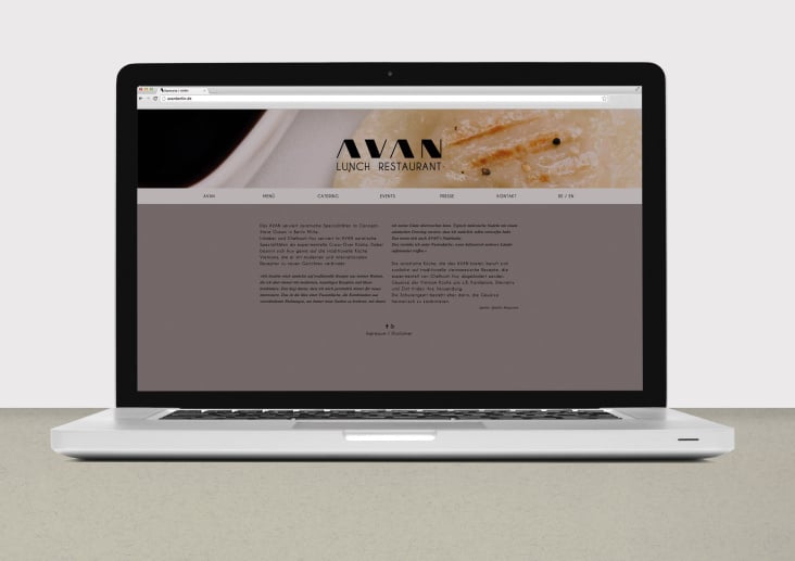 Website AVAN Lunch Restaurant