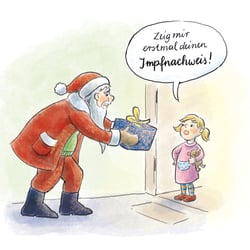 Corona Weihnachtskarte Impfnachweis