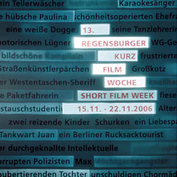 Plakatentwurf für die Regensburger Kurzfilmwoche