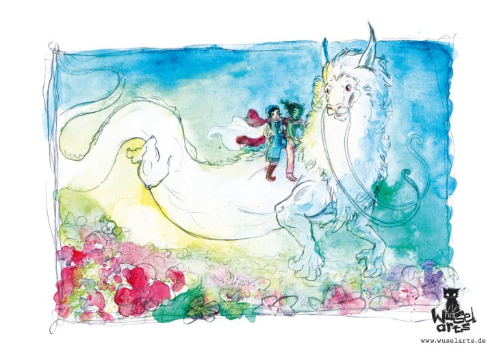 Buchillustration „Die Unendliche Geschichte“