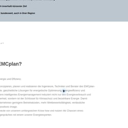 EMCplan – Landingpage Inhalt