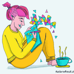 Illustration Bei der Arbeit